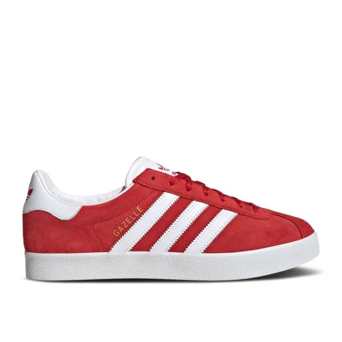 アディダス Adidas 【 Gazelle 85 \u0027Scarlet\u0027 Men Better Scarlet/Cloud White/Gold Metallic 】 ガゼル メンズ 白いこと 白いこと ゴールド 靴-メンズ靴