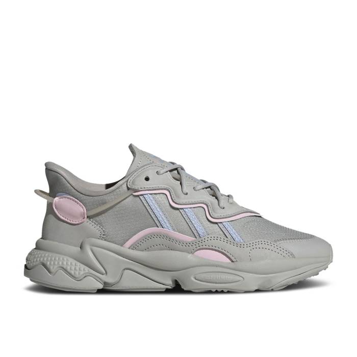 アディダス Adidas 【 Wmns Ozweego \u0027Grey Clear Pink\u0027 Women Grey Two/Blue Dawn/Clear Pink 】 レディース 薄墨色 薄墨色 青み 青色 pink サクラ色