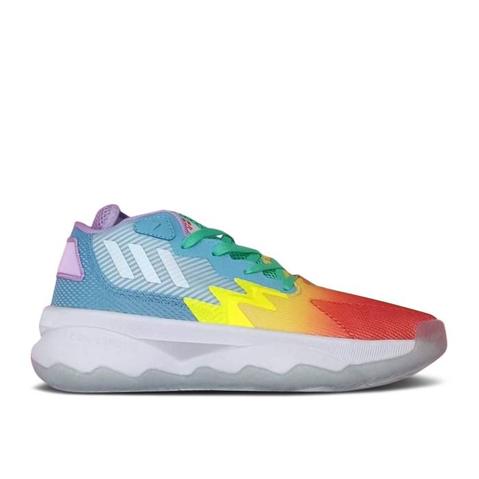 アディダス Adidas 【 Dame 8 'Rainbow' Men Vivid Red/Footwear White/Beam Orange 】 メンズ Red 赤・レッド 白色 ホワイト orange 橙・オレンジ|スニケス