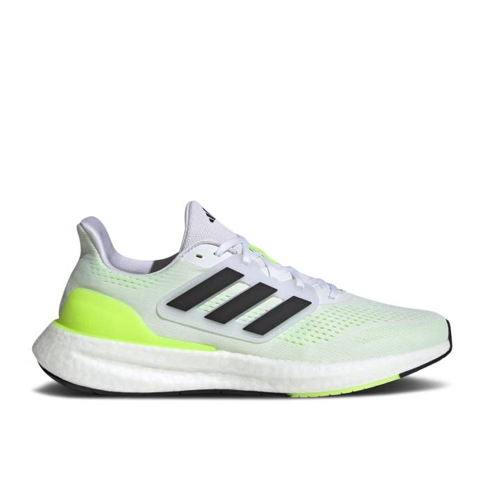 アディダス Adidas 【 Pureboost 23 \u0027White Lucid Lemon\u0027 Men Cloud White/Core Black/Lucid Lemon 】 メンズ 白いこと 白いこと 中核グループ 黒いこと 黒いこと スニーカー-メンズ靴