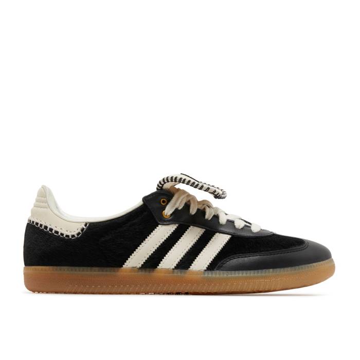 アディダス Adidas 【 Wales Bonner X Samba Pony Black Men Core Black/Cream White/Cream White 】 サンバ ポニー メンズ コア 黒色 ブラック クリーム 白色 ホワイト