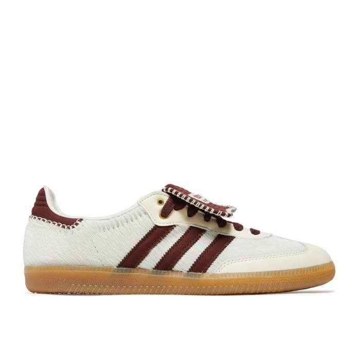 アディダス Adidas 【 Wales Bonner X Samba Pony 'Cream White' Men Cream White/Mystery Brown/Cream White 】 サンバ ポニー メンズ クリーム 白色 ホワイト 茶色 ブラウン