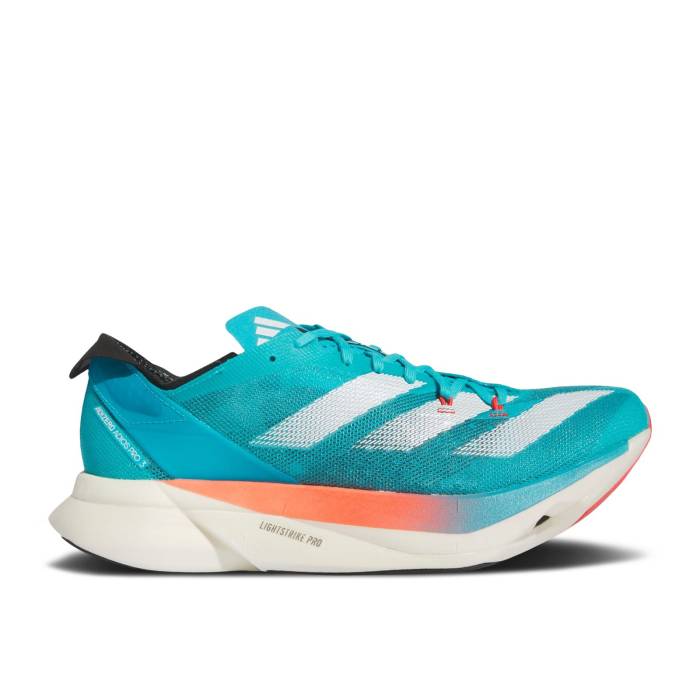 アディダス Adidas 【 Wmns Adizero Adios Pro 3 'Lucid Cyan White' Women Lucid Cyan/Cloud White/Bright Red 】 アディゼロ アディオス プロ シアン レディース シアン 白色 ホワイト Red 赤・レッド
