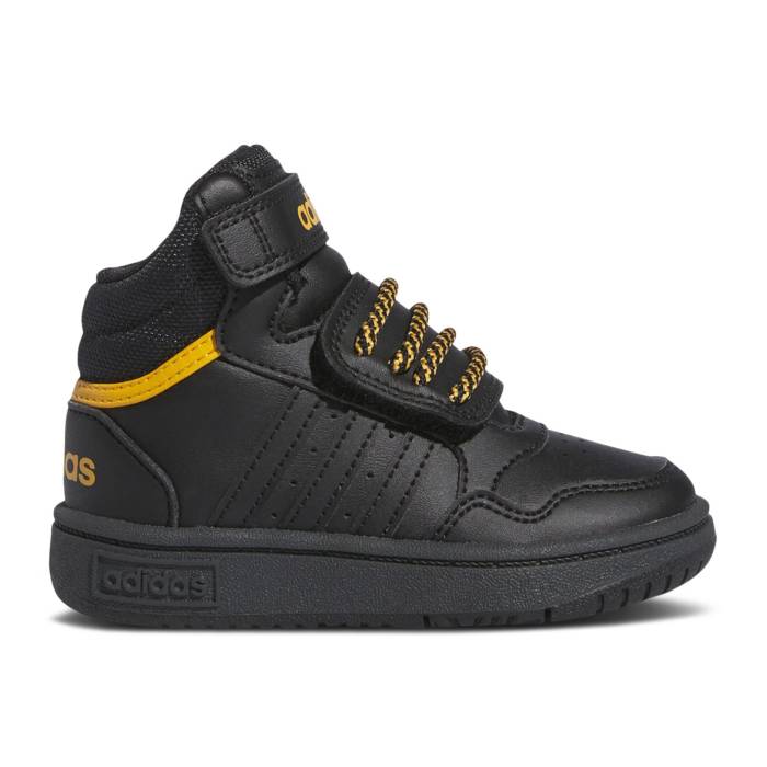 アディダス Adidas 【 Hoops 3.0 Mid I 'Black Preloved Yellow' Infant Core Black/Core Black/Preloved Yellow 】 ミッド ベビー コア 黒色 ブラック yellow 黄色・イエロー