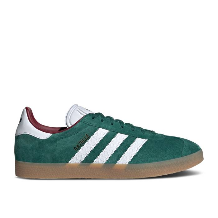 アディダス Adidas 【 Gazelle 'Collegiate Green Gum' Men Collegiate Green/Cloud White/Collegiate Burgundy 】 ガゼル green 緑・グリーン メンズ green 緑・グリーン 白色 ホワイト ワイン色・バーガンディー