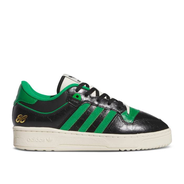 アディダス Adidas 【 Rivalry 86 Low \u0027Class Of \u002786\u0027 Men Core Black/Green/Cream White 】 メンズ 中核グループ 黒いこと 黒いこと green 緑・緑であること 皮膚軟化剤 白いこと 白いこと