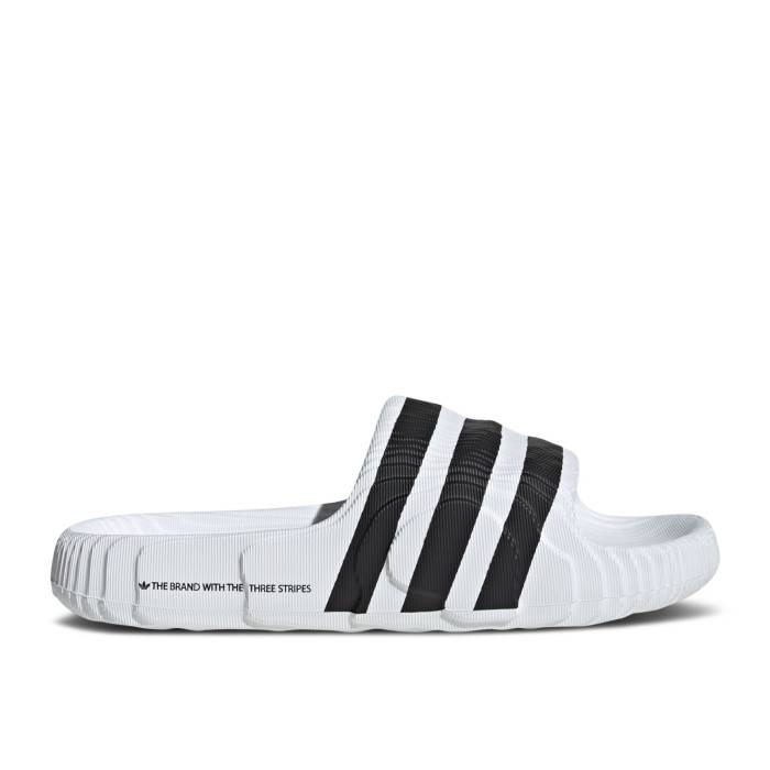 アディダス Adidas 【 Adilette 22 Slide White Black Men Cloud White/Cloud White/Core Black 】 アディレッタ Slide サンダル メンズ 白色 ホワイト コア 黒色 ブラック