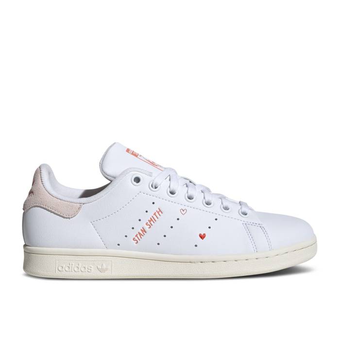 アディダス Adidas 【 Wmns Stan Smith \u0027Valentine\u0027s Day 2024\u0027 Women Cloud White/Putty Mauve/Bright Red 】 レディース 白いこと 白いこと Red 赤・赤いこと