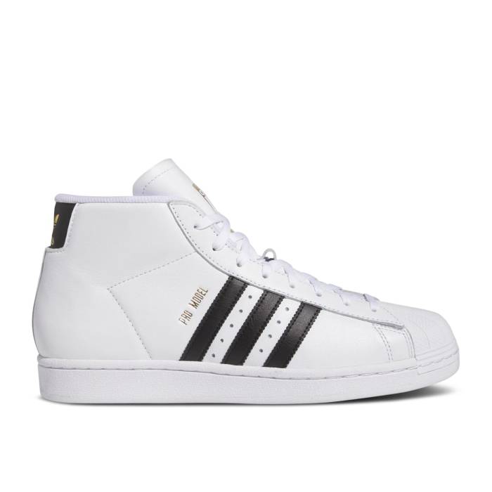 アディダス Adidas 【 Pro Model Adv \u0027White Black\u0027 Men Cloud White/Core Black/Gold Metallic 】 労働者階級 メンズ 白いこと 白いこと 中核グループ 黒いこと 黒いこと ゴールド