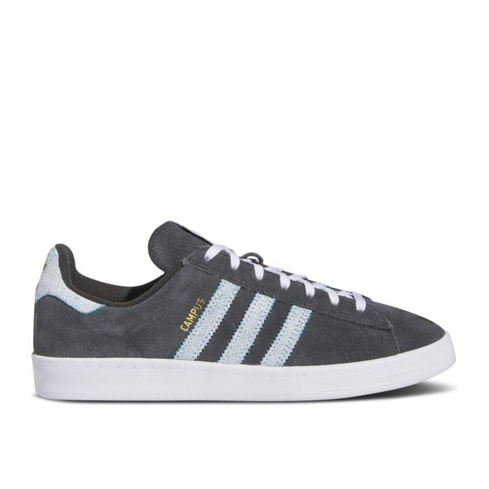 アディダス Adidas 【 Campus Adv \u0027Carbon Light Blue\u0027 Men Carbon/Cloud White/Light Blue 】 構内 メンズ 炭素 白いこと 白いこと 青み 青色