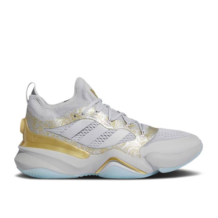 アディダス Adidas 【 Mahomes 2 Impact Flx Tf \u0027Grey Gold\u0027 Men Grey Two/Grey Two/Silver Metallic 】 差しひびき メンズ 薄墨色 薄墨色 Silver しろがね色・しろがね色