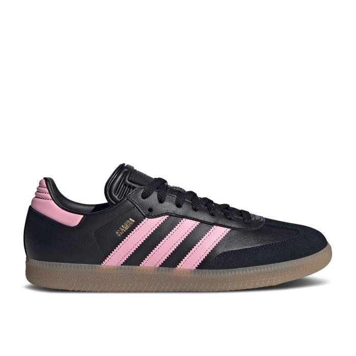 アディダス Adidas 【 Lionel Messi X Samba \u0027Inter Miami Cf - Away Kit\u0027 Men Core Black/Light Pink/Gum 】 サンバ マイアミ メンズ 中核グループ 黒いこと 黒いこと pink サクラ色