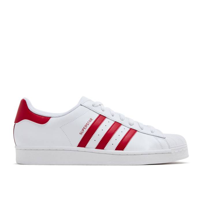 アディダス Adidas 【 Superstar \u0027Footwear White Scarlet\u0027 Men Footwear White/Better Scarlet/Footwear White 】 Superstar はやりっ児 白いこと 白いこと メンズ 白いこと 白いこと