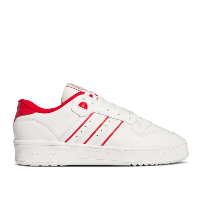 アディダス Adidas 【 Rivalry Low \u0027Cloud White Scarlet\u0027 Men Cloud White/Cloud White/Better Scarlet 】 白いこと 白いこと メンズ 白いこと 白いこと
