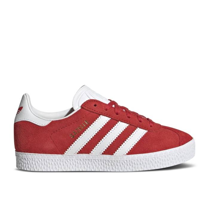 アディダス Adidas 【 Gazelle C \u0027Scarlet\u0027 Youth Better Scarlet/Cloud White/Gold Metallic 】 ガゼル 御坊っちゃん キッズ 白いこと 白いこと ゴールド キッズ・ベビー・マタニティ-キッズファッション