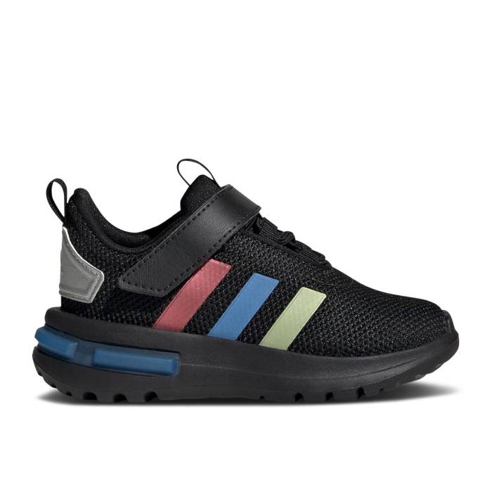 アディダス Adidas 【 Racer Tr23 I 'Black Red Blue Green' Infant Core Black/Silver Metallic/Core Black 】 Red 赤・レッド 青色 ブルー ベビー コア 黒色 ブラック Silver 銀色・シルバー｜スニケス