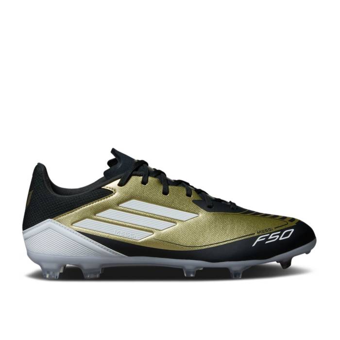 アディダス Adidas 【 Messi Adizero F50 League Fg Mg \u0027Triunfo Dorado\u0027 Men Gold Metallic/Cloud White/Core Black 】 アディゼロ メンズ ゴールド 白いこと 白いこと 中核グループ 黒いこと 黒いこと
