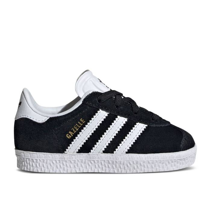 アディダス Adidas 【 Gazelle Comfort Closure El I 'Black White' Infant Core Black/Cloud White/Cloud White 】 ガゼル ベビー コア 黒色 ブラック 白色 ホワイト|スニケス