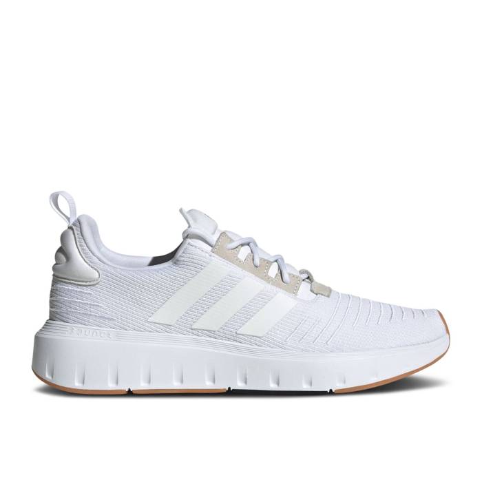 アディダス Adidas 【 Swift Run 'White Gum' Men Cloud White/Cloud White/Core Black 】 Swift ラン メンズ 白色 ホワイト コア 黒色 ブラック|スニケス
