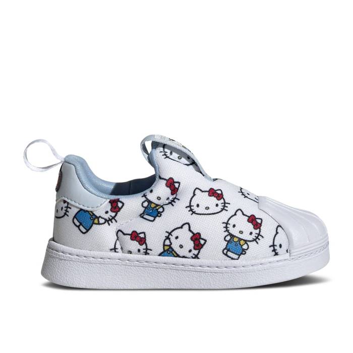 アディダス Adidas 【 Hello Kitty X Superstar 360 I 'White Allover Print' Infant Cloud White/Halo Blue/Glow Blue 】 Superstar スーパースター ベビー 白色 ホワイト 青色 ブルー｜スニケス