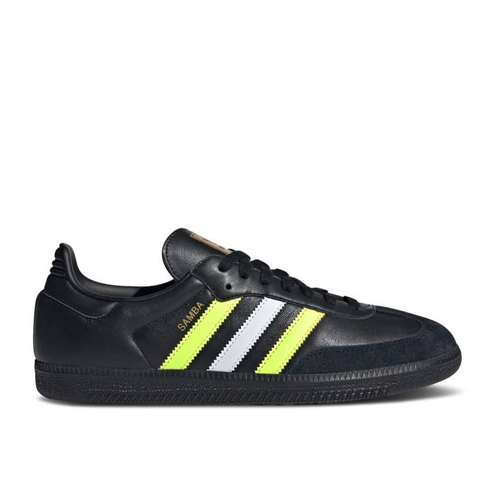 アディダス Adidas 【 Samba Og \u0027Black Solar Yellow\u0027 Men Core Black/Solar Yellow/Matte Gold 】 サンバ メンズ 中核グループ 黒いこと 黒いこと yellow 黄味がかった・黄色 ゴールド