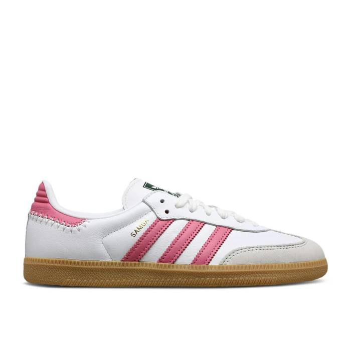 アディダス Adidas 【 Wmns Samba Og \u0027White Rose\u0027 Women Cloud White/Rose Tone/Collegiate Green 】 サンバ レディース 白いこと 白いこと Rose サクラ色 green 緑・緑であること