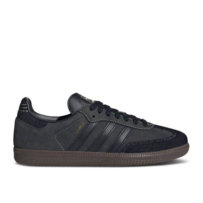 アディダス Adidas 【 Wmns Samba Og \u0027Black Crystal Sand\u0027 Women Core Black/Core Black/Crystal Sand 】 サンバ レディース 中核グループ 黒いこと 黒いこと 砂色・沙子