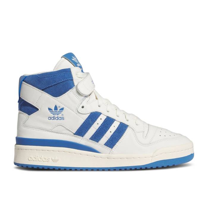 アディダス Adidas 【 Forum 84 High \u0027Cloud White Trace Royal\u0027 Men Cloud White/Trace Royal/Cream White 】 討論会 ご機嫌 白いこと 白いこと メンズ 白いこと 白いこと 皮膚軟化剤 スニーカー-靴