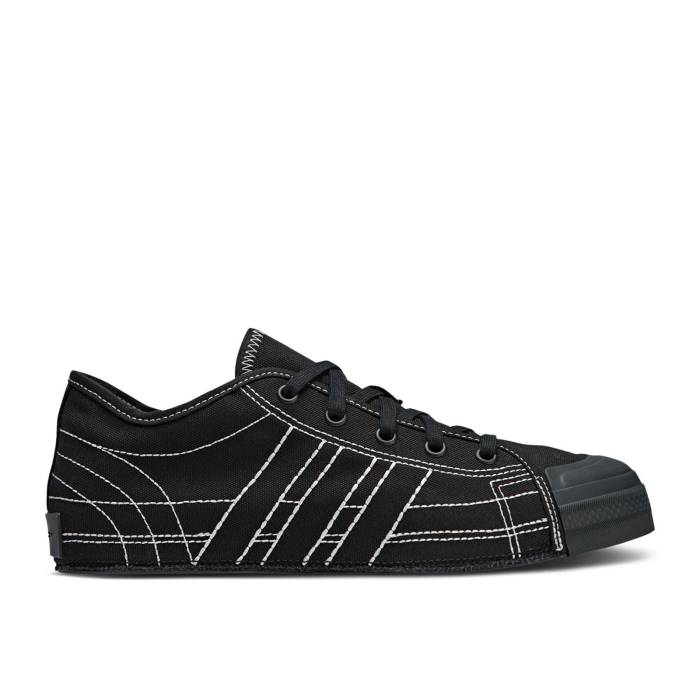 アディダス Adidas 【 Y-3 Nizza Low \u0027Black Off White\u0027 Men Black/Black/Off White 】 メンズ 黒いこと 黒いこと 白いこと 白いこと