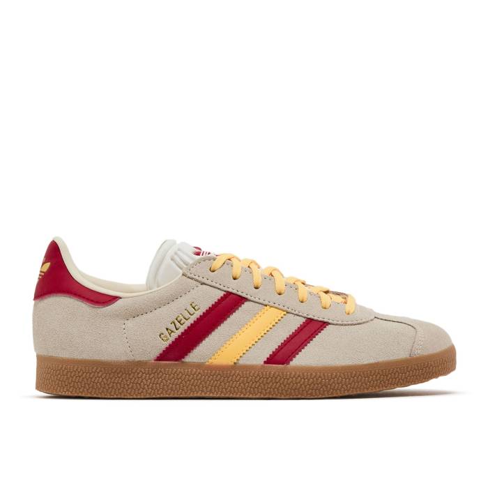 アディダス Adidas 【 Wmns Gazelle \u0027White Spark Scarlet\u0027 Women White/Spark/Scarlet 】 ガゼル レディース 白いこと 白いこと