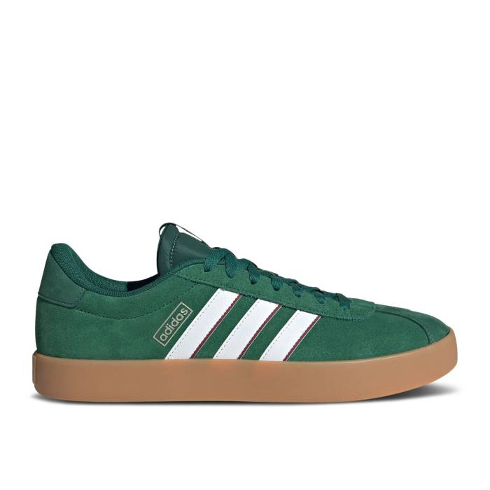 アディダス Adidas 【 Vl Court 3.0 Dark Green White Men Dark Green/Cloud White/Collegiate Burgundy 】 コート green 緑・グリーン メンズ green 緑・グリーン 白色 ホワイト ワイン色・バーガンディー