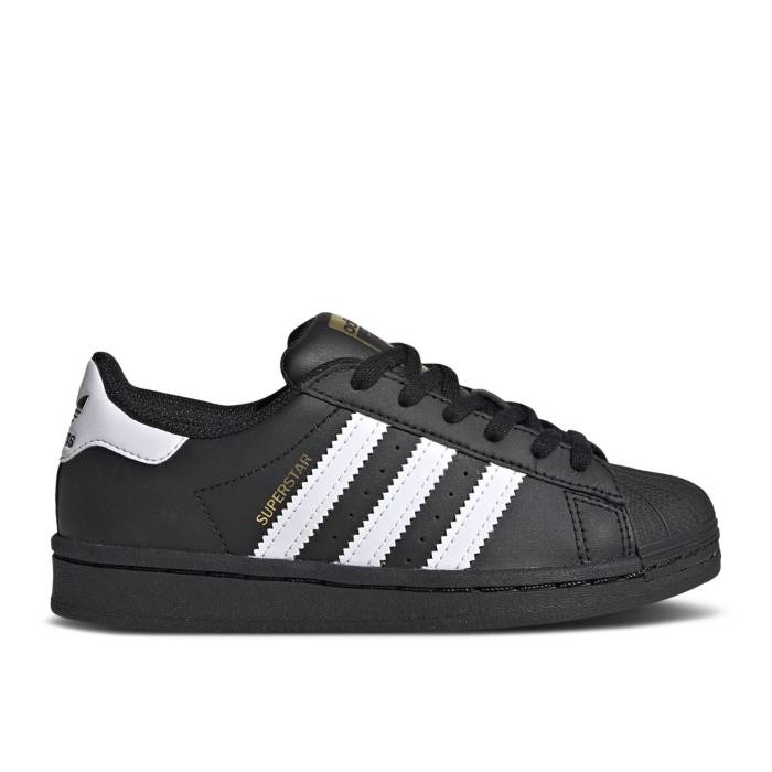 アディダス Adidas 【 Superstar C \u0027Black White\u0027 Youth Core Black/Cloud White/Core Black 】 Superstar はやりっ子 御坊っちゃん キッズ 中核グループ 黒いこと 黒いこと 白いこと 白いこと