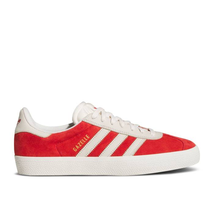 アディダス Adidas 【 Gazelle 'Scarlet Chalk White' Men Better Scarlet/Chalk White/Gold Metallic 】 ガゼル メンズ 白色 ホワイト ゴールド