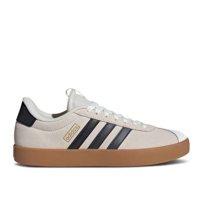 アディダス Adidas 【 Vl Court 3.0 \u0027Off White Grey\u0027 Men Off White/Grey Six/Gold Metallic 】 厚地の外套 白いこと 白いこと メンズ 白いこと 白いこと 薄墨色 薄墨色 ゴールド