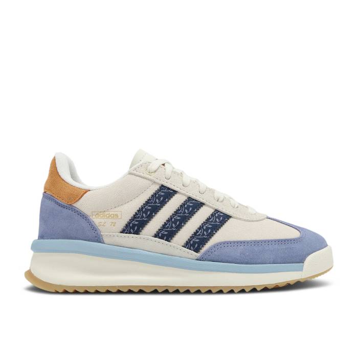 アディダス Adidas 【 Sl72 Rtn \u0027Cream Night Indigo Floral\u0027 Men Cream White/Tech Copper/Night Indigo 】 ナイト爵 藍色・インディゴ メンズ 皮膚軟化剤 白いこと 白いこと テック 銅色 コッパー ナイト爵 藍色・インディゴ