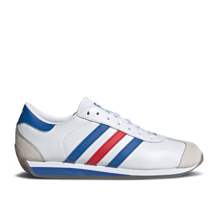 アディダス Adidas 【 Country 2 'White Scarlet Blue' Men Cloud White/Better Scarlet/Blue 】 カントリー メンズ 白色 ホワイト 青色 ブルー|スニケス