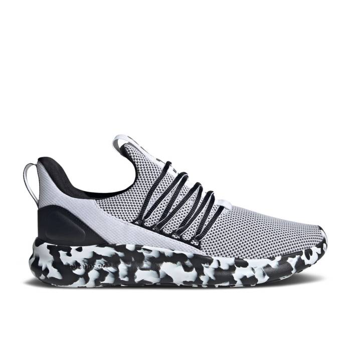 アディダス Adidas 【 Lite Racer Adapt 7.0 'White Black Marbled' Men Cloud White/Core Black/Core Black 】 ライト アダプト 黒色 ブラック メンズ 白色 ホワイト コア 黒色 ブラック