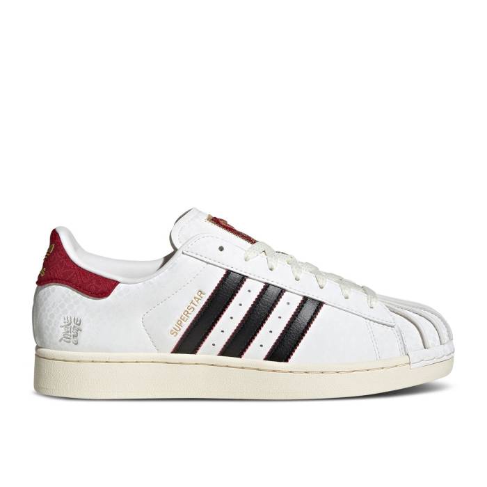 アディダス Adidas 【 Superstar Year Of The Snake Men Cloud White/Core Black/Active Maroon 】 Superstar スーパースター メンズ 白色 ホワイト コア 黒色 ブラック マルーン