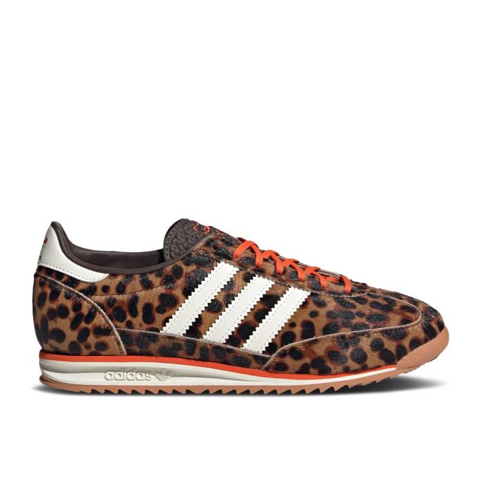アディダス Adidas 【 Wmns Sl72 Og \u0027Cheetah Pack - Impact Orange\u0027 Women Dark Brown/Off White/Semi Impact Orange 】 差しひびき レディース 赤銅色 赤銅色 白いこと 白いこと 差しひびき orange 橙・オレンジ色