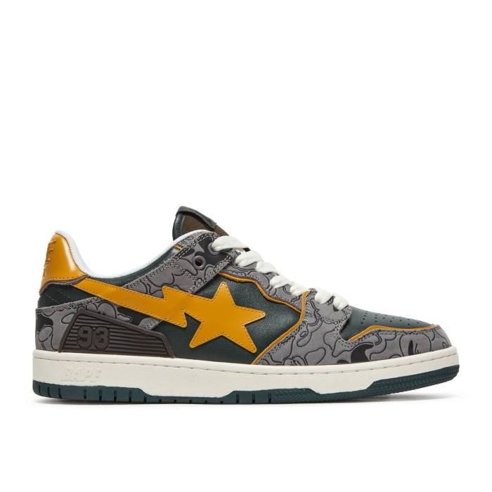 ベイプ Bape 【 Sk8 Sta Low \u0027Green Camo\u0027 Men Green/Grey 】 メンズ green 緑・緑であること 薄墨色 薄墨色