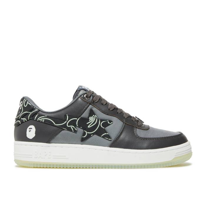 ベイプ Bape 【 Sta \u0027Text Code Camo - Charcoal\u0027 Men Charcoal/Dark Grey/White/Green 】 間鴨柄 メンズ 濃灰色 薄墨色 薄墨色 白いこと 白いこと green 緑・緑であること