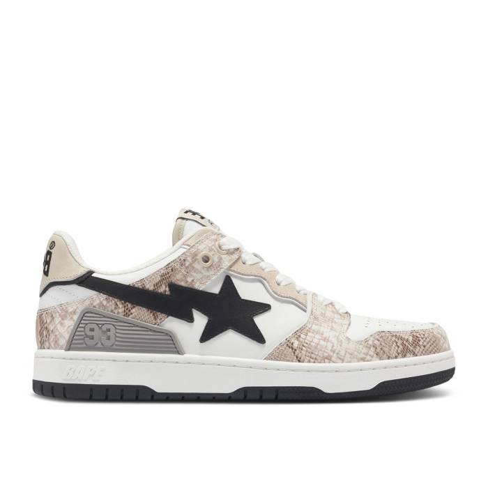 ベイプ Bape 【 Sk8 Sta #1 'Beige Snakeskin' Men Beige 】 メンズ ベージュ