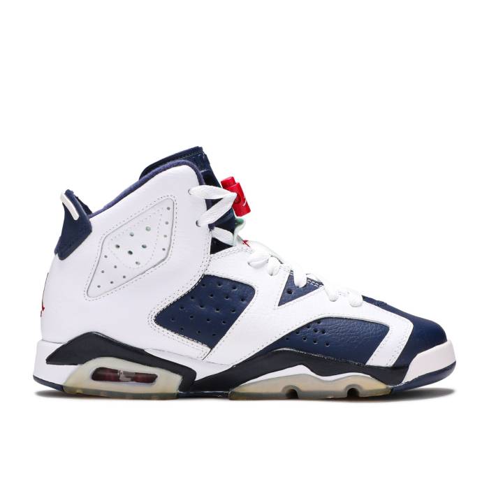 ナイキ エアジョーダン Air Jordan 【 Jordan 6 Retro Gs 'Olympic' 2012 Youth White/Midnight Navy-Varsity Red 】 レトロ ジュニア キッズ 白色 ホワイト Red 赤・レッド|スニケス