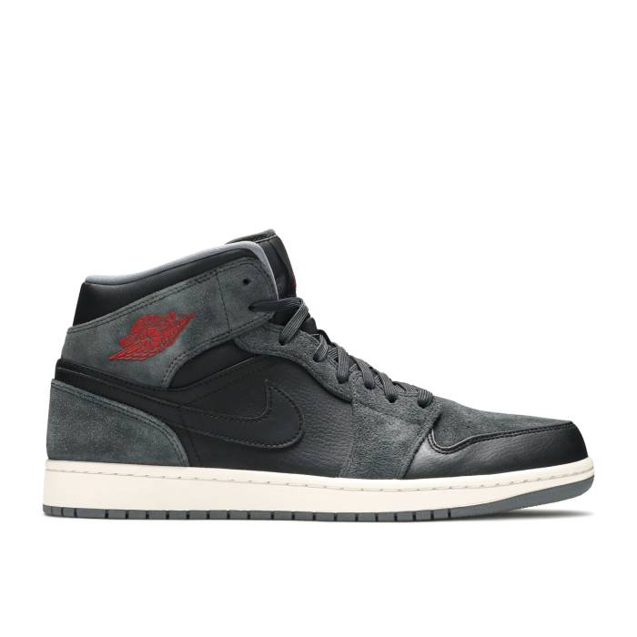 ナイキ エアジョーダン Air Jordan 【 Jordan 1 Mid \u0027Anthracite\u0027 Men Black/Gym Red-Anthrct-塩素 Gry 】 ミッド メンズ 黒いこと 黒いこと