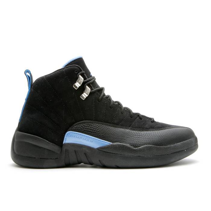 ナイキ エアジョーダン Air Jordan 【 Jordan 12 Retro \u0027Nubuck\u0027 2009 Men Black/White-University Blue 】 レトロ メンズ 黒いこと 黒いこと 青み 青色