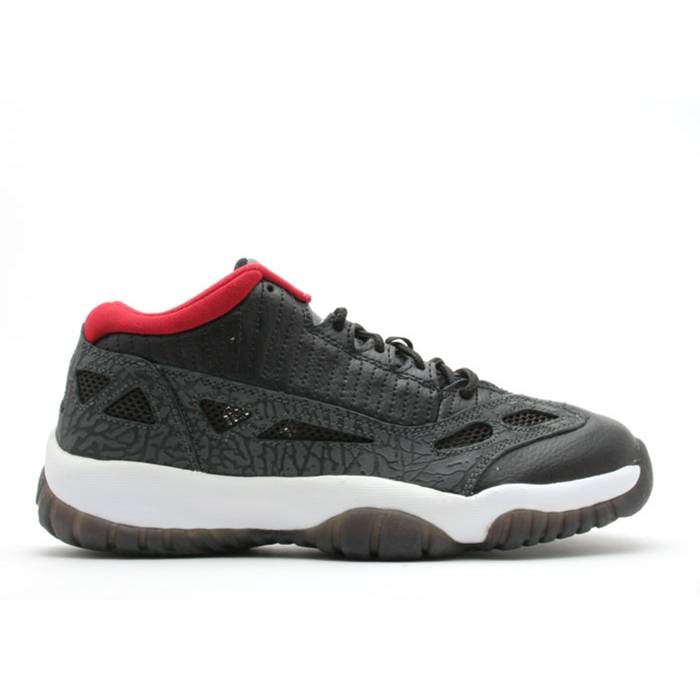 ナイキ　エアジョーダン Air Jordan 【 Jordan 11 Retro Low Gs Youth Black/Varsity Red-Dark Charcoal 】 レトロ ジュニア キッズ 黒色 ブラック チャコール｜スニケス
