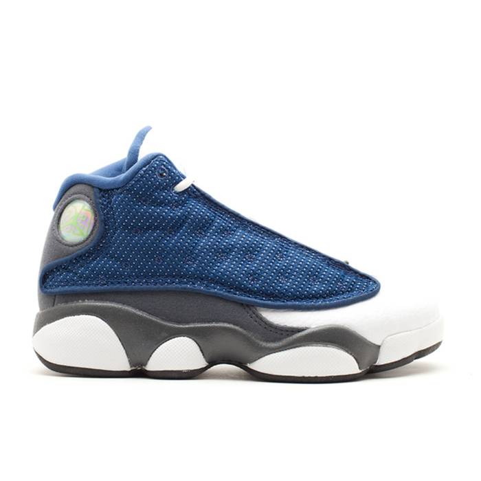 ナイキ エアジョーダン Air Jordan 【 Jordan 13 Retro Ps \u0027Flint\u0027 2010 Youth French Blue/University Blue/Flint Grey/White 】 13 サー青少年 レトロ 御坊っちゃん キッズ 青碧 青色 薄墨色 薄墨色 白いこと 白いこと キッズ・ベビー・マタニティ-スニーカー