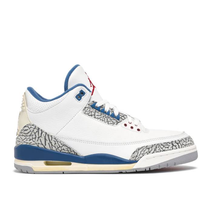 ナイキ エアジョーダン Air Jordan 【 Jordan 3 Retro 'True Blue' 2001 Men White/True Blue 】 レトロ メンズ 白色 ホワイト 青色 ブルー|スニケス