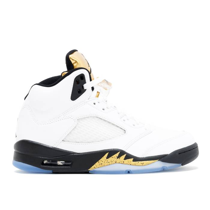 ナイキ エアジョーダン Air Jordan 【 Jordan 5 Retro \u0027Olympic\u0027 Men White/Black-Metallic Gold Coin 】 レトロ メンズ 白いこと 白いこと ゴールド 鋳貨