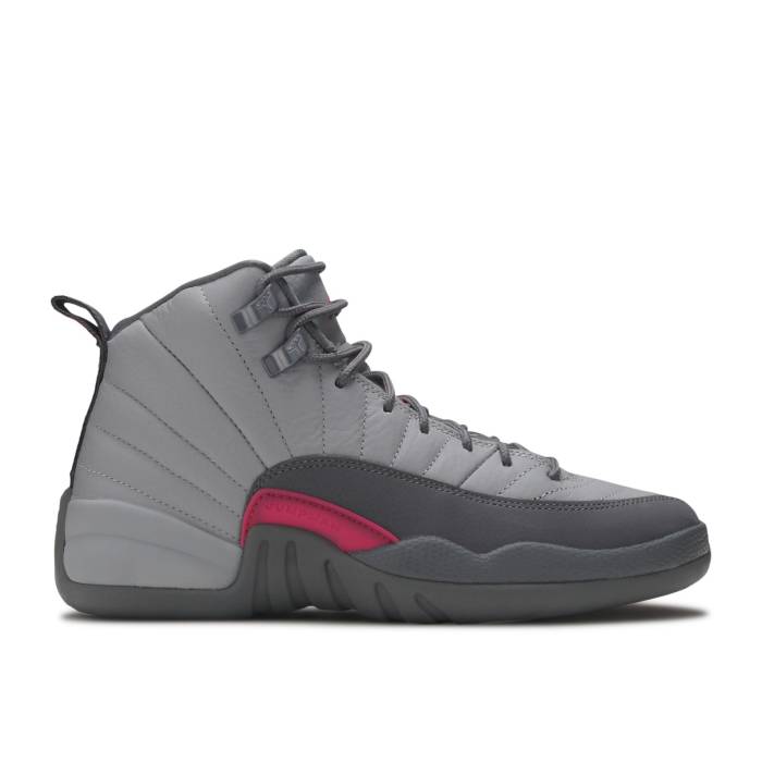 ナイキ エアジョーダン Air Jordan 【 Jordan 12 Retro Gg \u0027Vivid Pink\u0027 Youth Wolf Grey/Vivid Pink-Cool Grey 】 レトロ 御坊っちゃん キッズ 薄墨色 薄墨色 靴-キッズ・ベビー・マタニティ-スニーカー